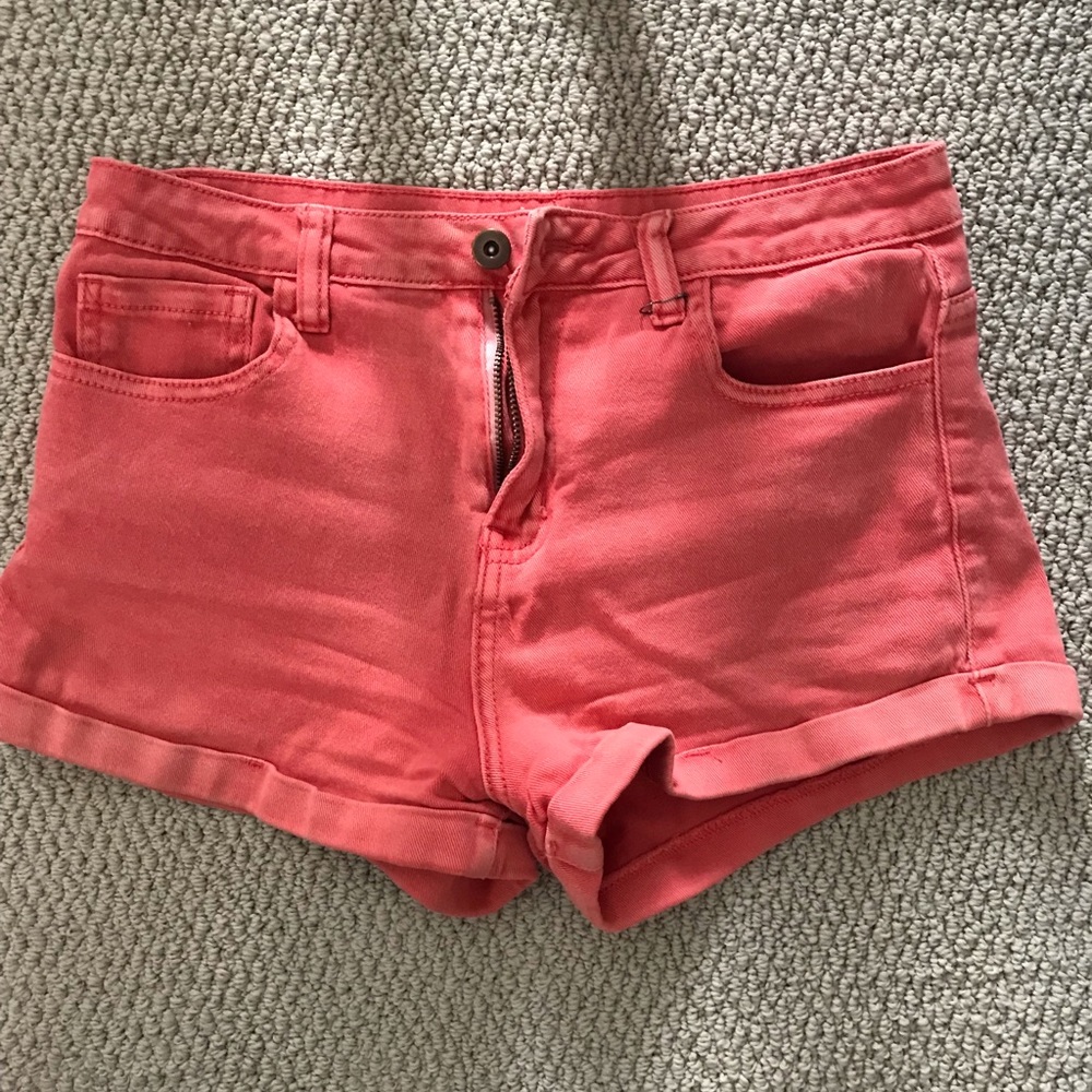 Coral Demin Shorts